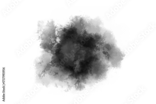 Canvastavla Png black ink splash isolated on transparent background stock royalty free png