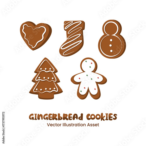 Gingerbread Cookies Vector Illustration