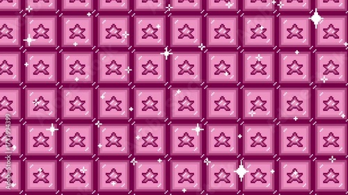 Pixel art tile star icon Looping animated background. 1080P (1)