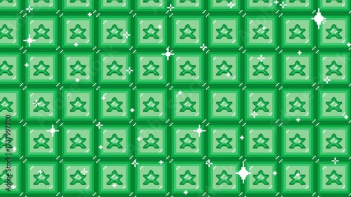 Pixel art tile star icon Looping animated background. 1080P (5)