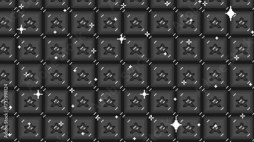 Pixel art tile star icon Looping animated background. 1080P (6)