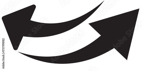 Set long black curve arrow icon vector . black curve arrow icon set. long arrow icon set. Set of curved arrows isolated on white background. Curved arrows. Arrow icon for your web site design, logo.