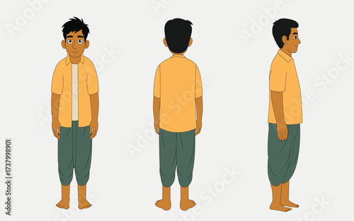 Indian man cartoon character. moral stories for the best cartoon character.