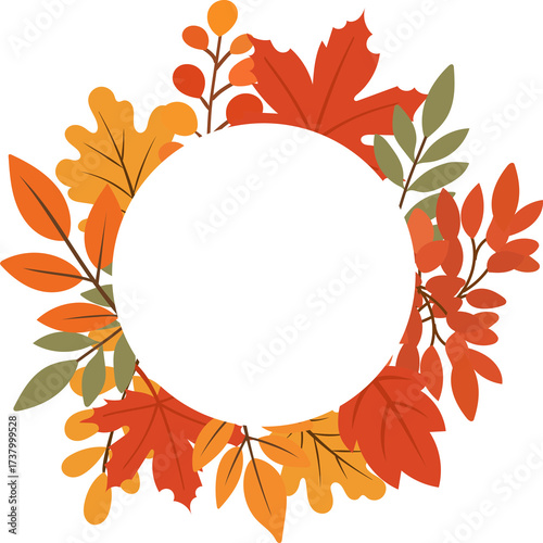 autumn frame with leaves