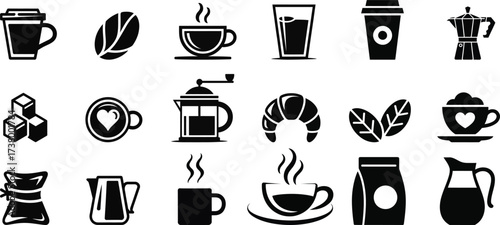 Coffee and Cafe Icons Set 