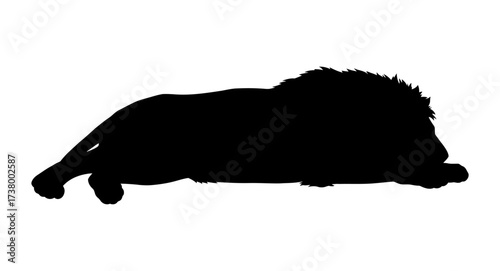Lion Silhouette Vector Illustration , Animal Silhouette