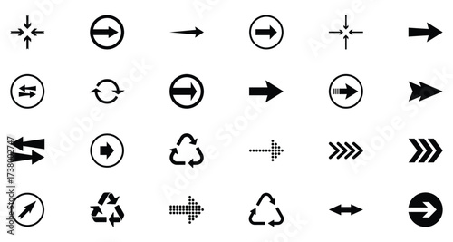 Arrow icon to the left and right side. Long straight line arrow icon. Graphic illustration for direction symbols. Two side long arrow isolated on white background.