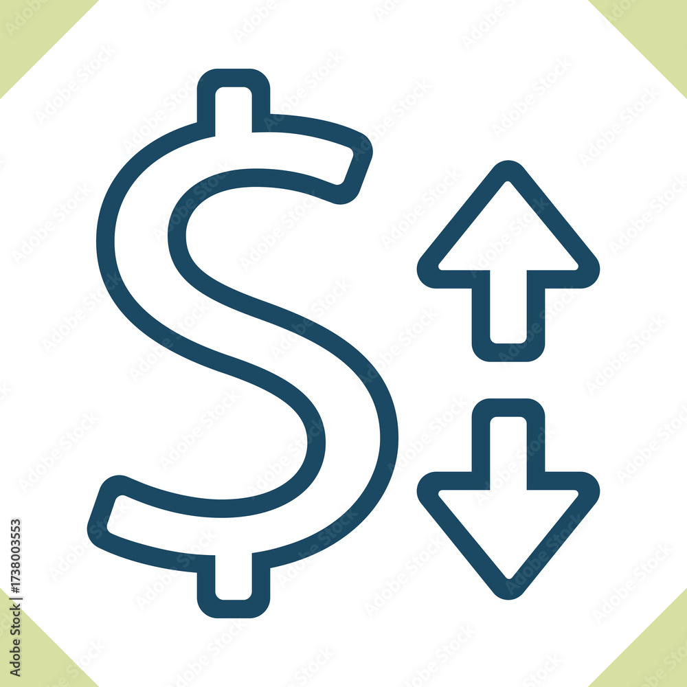 Obraz premium Exchange Rate Icon