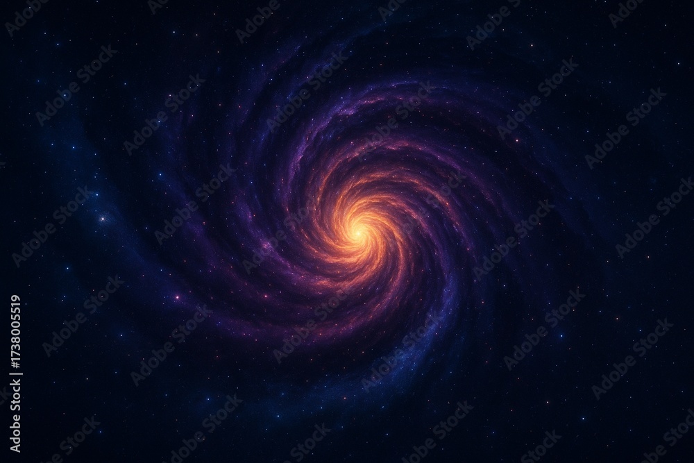 Fototapeta premium Cosmic Abstract Background with Interstellar Vortex of Energy and Stars
