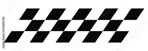 Black and white checkerboard. Checkered flag. Racing stripe heckered pattern. Race car banner seamless chessboard, racing stripe speed. Square checker texture, automotive start finish line

