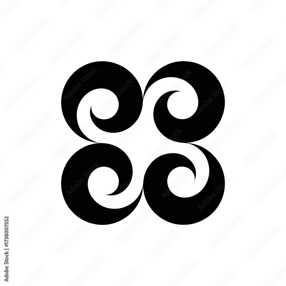 Fototapeta premium Elegant swirl pattern design with circular shapes