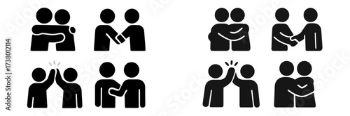 Different ways people show friendship and connection in various social interactions