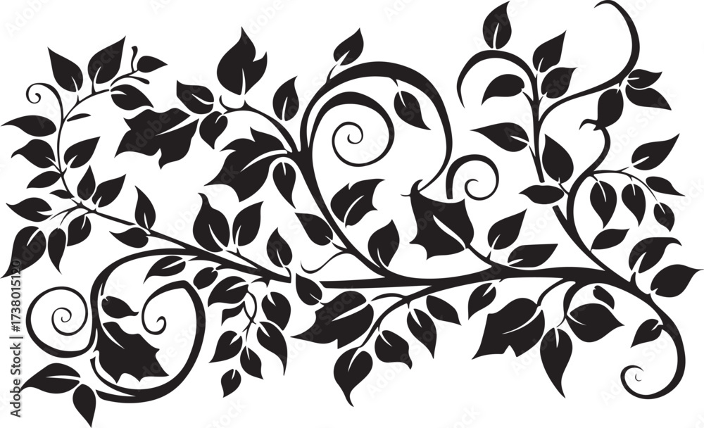 Fototapeta premium Vintage Leaf Swirl Design Bundle