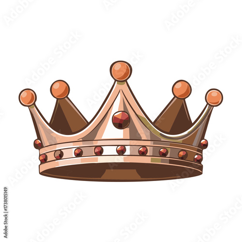 Golden Crown with Jewels Royalty Symbol King Queen Princess Fairytale