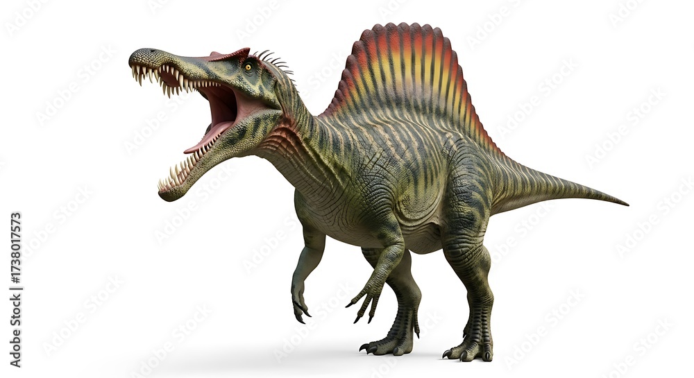 Fototapeta premium Spinosaurus Dinosaur Prehistoric Creature.