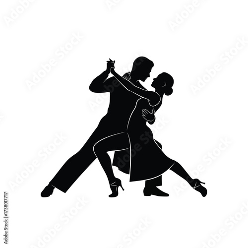 Tango Dancers Silhouette couple passion love romance intimacy partner woman dress heels shoes legs arms hands connection togetherness