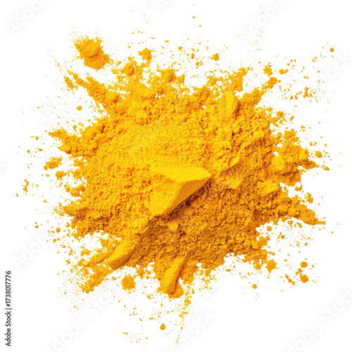 PNG Colorful Yellow Powders on transparent Background