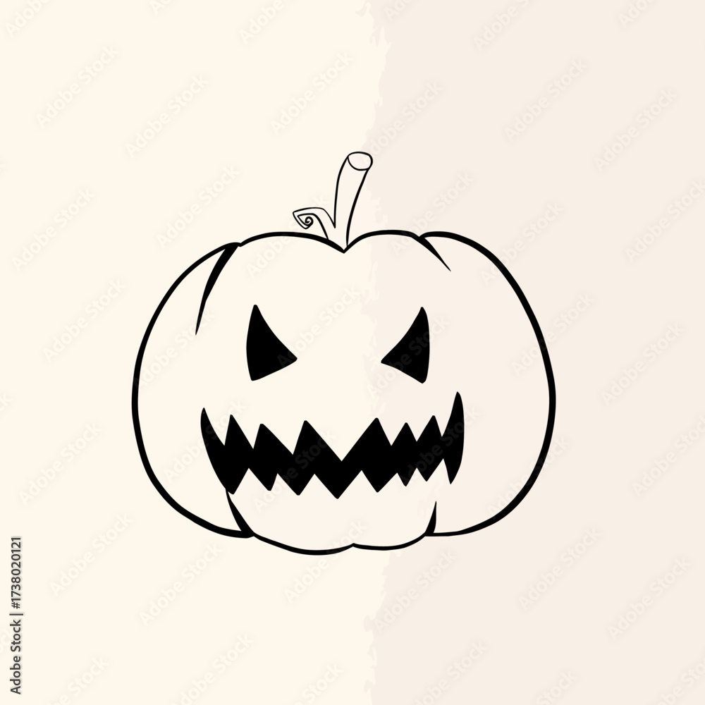 Naklejka premium funny pumpkin face