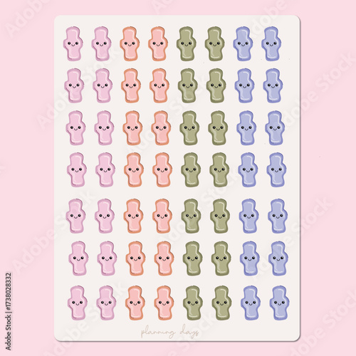 periods, period, red days, woman day, girl day, menstruacy, monthlies, menses, planner, plan, daily, monthly, weekly, cute, period monthly, girl planner, gitl,woman, pattern, vector, illustration, sea