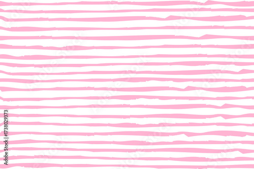 Simple pink white stripe pattern with abstract, horizontal lines, retro, art, design for decoration, Summer Travel Themed Design, Fabric Textile, Kitchen Decor. Vector bg.