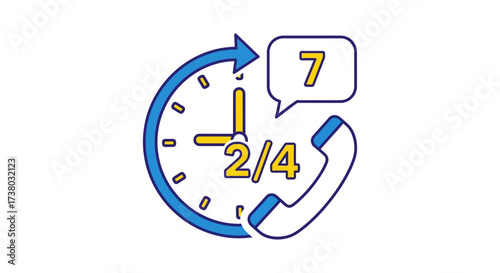 247 support available around-the-clock customer service hotline representing accessibility and responsiveness for client assistance anytime.