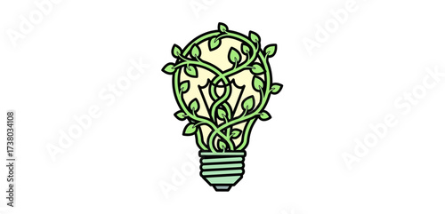 light bulb with leaves eco-friendly energy and ideas representing sustainability innovation and environmental awareness. great for green tech and renewable energy campaigns