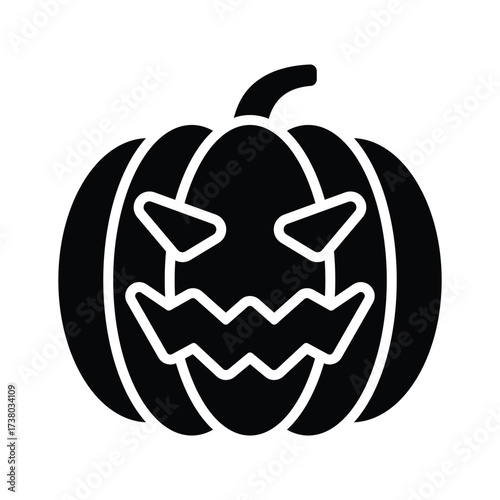 Take a look at this amazing flat icon of halloween pumpkin