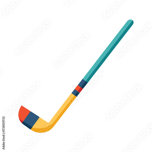 ice hockey stick with puck isolated on white background