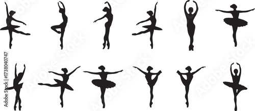 ballet dancer silhouette, dance performance vector, women dancer clipart, elegant movement art, female ballet artwork, artistic pose design, graceful dance svg, classic dance illustration, modern art 