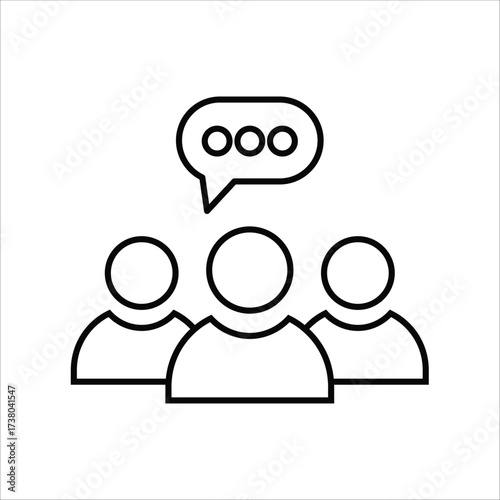 socializing icons. simple line vector