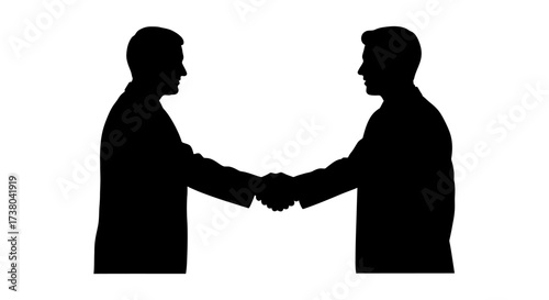 Business Partnership Silhouette Vector