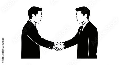 Business Partnership Silhouette Vector