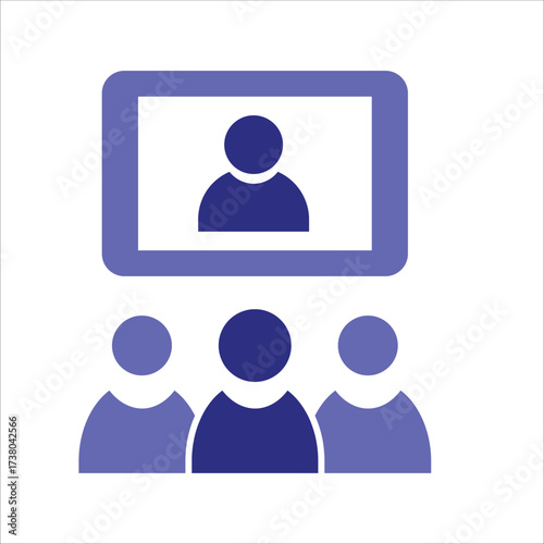 seminar icons. simple colored vector