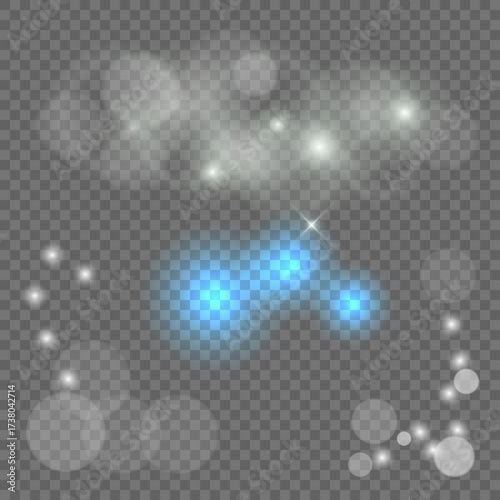 white bokehMagic Gray Bokeh Glow PNG with Soft Focus Circles and Gentle Shine for Celebration or Party Design