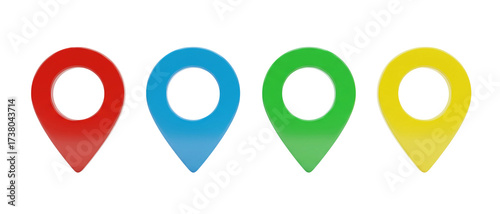 Free Download Colorful Map Location Pins Set for Navigation and Geographic Marking isolated on transparent cutout background, cut out, png - GFXLoad