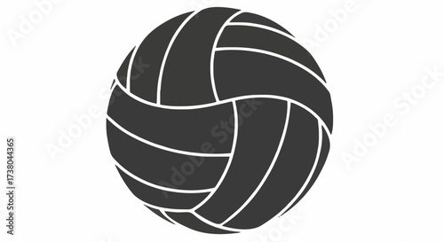Dark silhouette of a volleyball