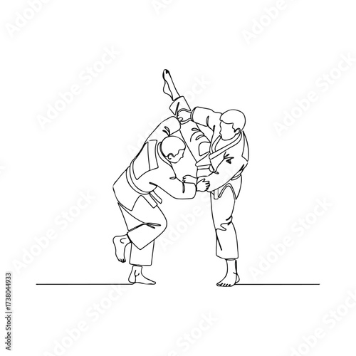Judo Throwing Technique - Dynamic Action and Skillful Execution.