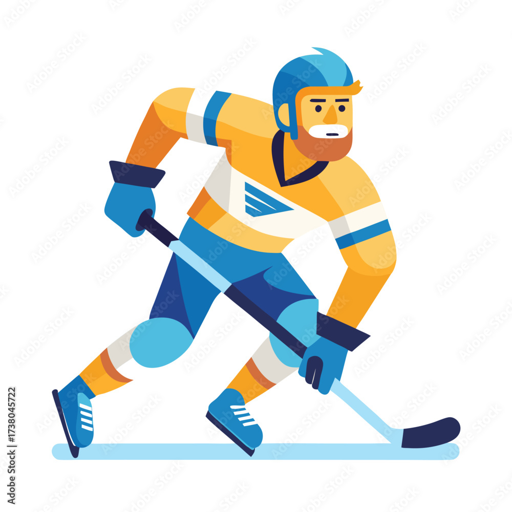 Obraz premium hockey player vector illustration