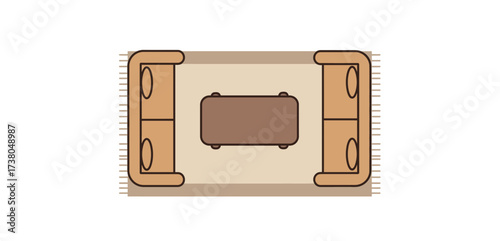 living room furniture arrangement on a rug providing a cozy ambiance perfect for interior design blogs home decor websites and real estate marketing