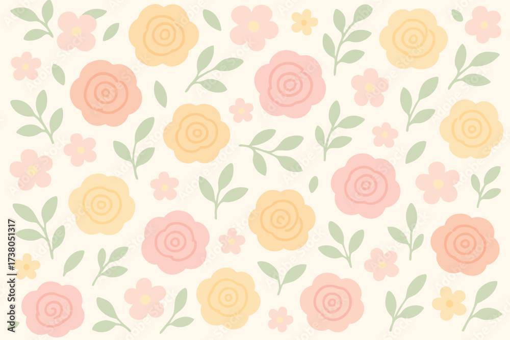 Fototapeta premium seamless background with roses