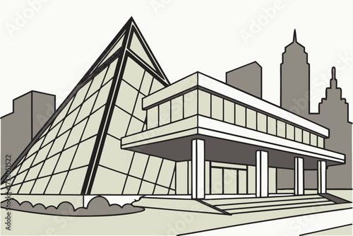 National Gallery of Art East Building in Washington, D.C., angular modernist glass-and-stone design