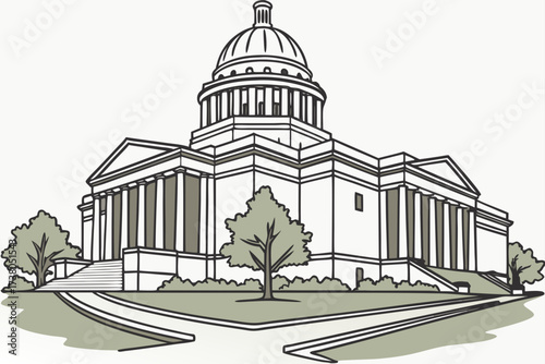 National Gallery of Art West Building in Washington, D.C., neoclassical marble structure with domed rotunda
