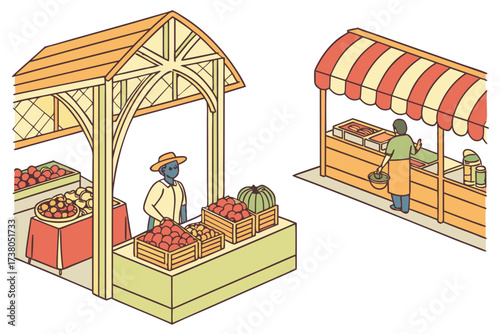 Nashville Farmers Market in Nashville, Tennessee, indoor and outdoor stalls with southern produce and goods