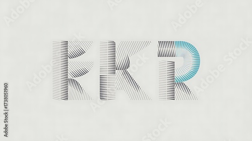 Abstract logo design isolated on white background featuring geometric patterns and a touch of blue, creating a modern and artistic impression