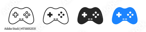 Game controller icon symbolizing gaming, entertainment, and technology, suitable for video games, digital interfaces, leisure activities, and interactive entertainment