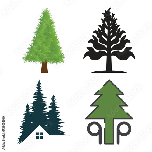  pine tree logo design