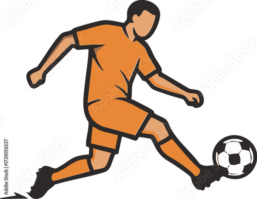 Soccer Player Controlling Ball