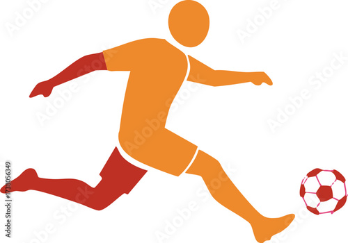 Soccer Player Controlling Ball
