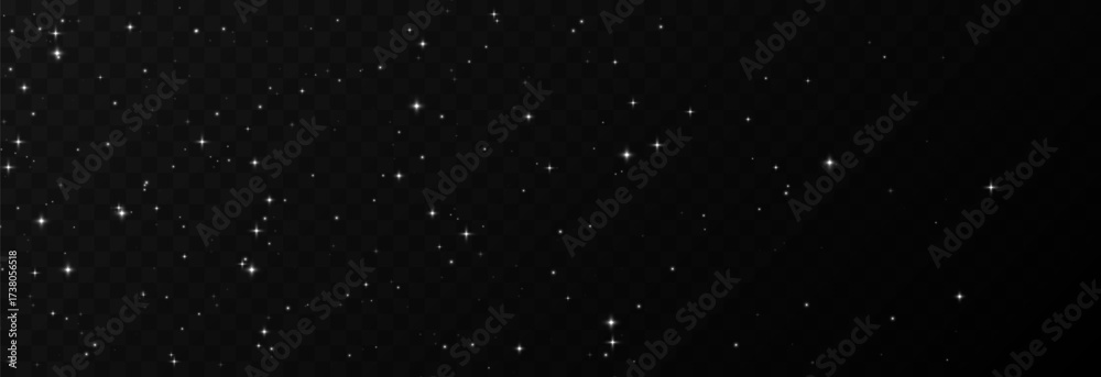 Obraz premium White space stars PNG. Bright twinkling stars. Space night sky background.