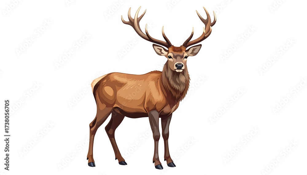 Fototapeta premium Full shot of a stag